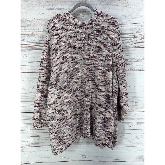 Catherines Women's Knit Purple Pink Open Front Fuzzy Cardigan Size 5X - Picture 11 of 13